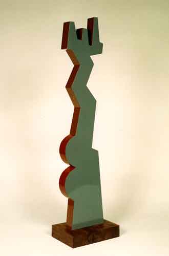 painted wood sculpture