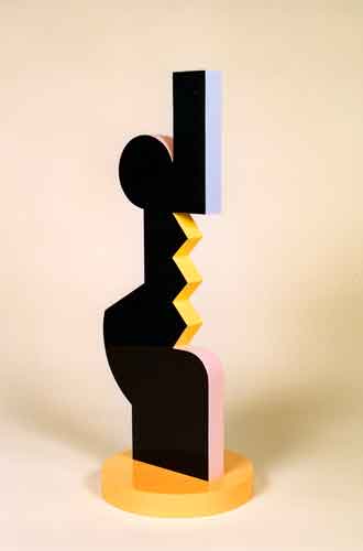 painted wood sculpture