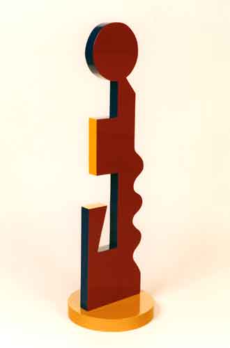 painted wood sculpture